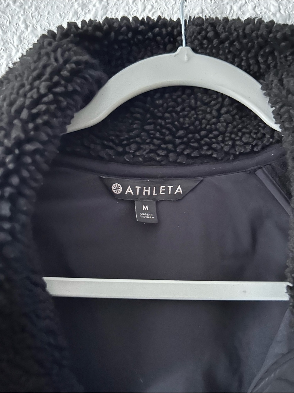 Athleta Black Sherpa Zip-Up Jacket - Picture 3 of 4